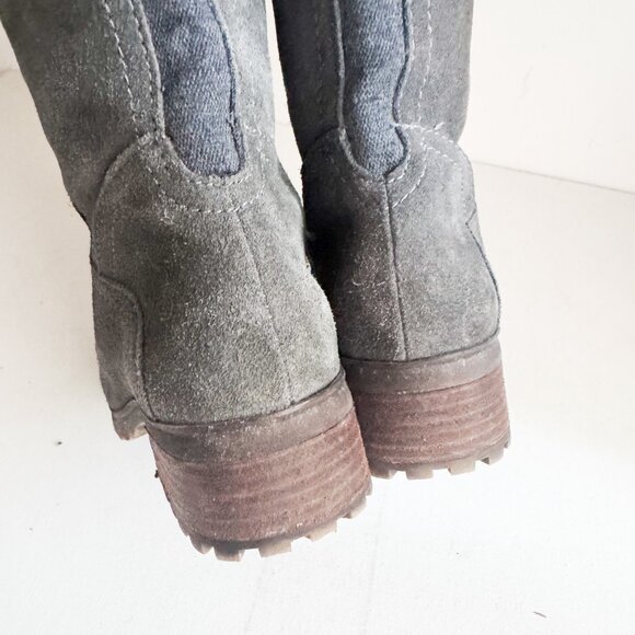 Lucky Brand Grey Suede Tall Boots 5.5 - Picture 3 of 6
